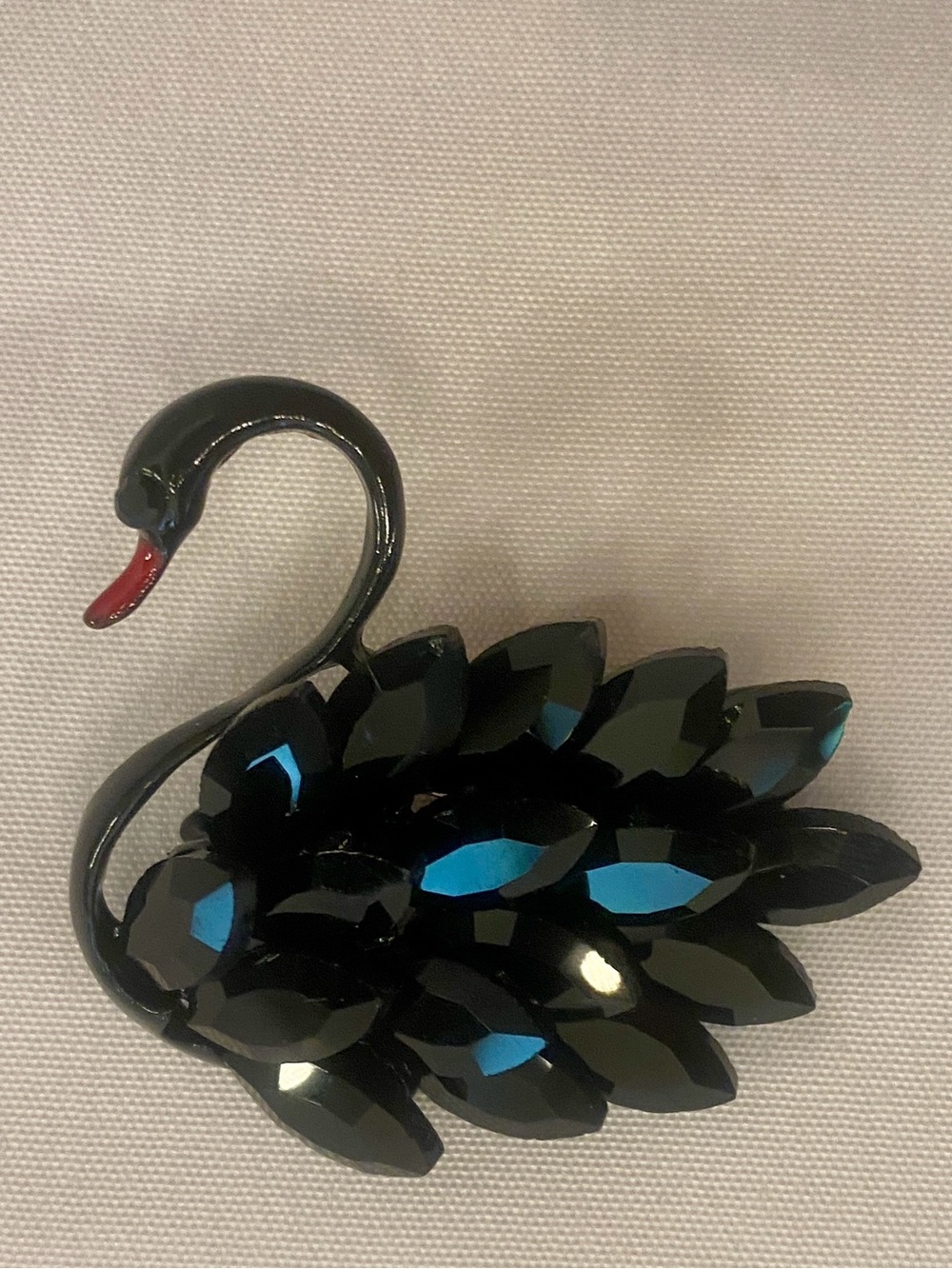 Black Swan Crystal Brooch NEW